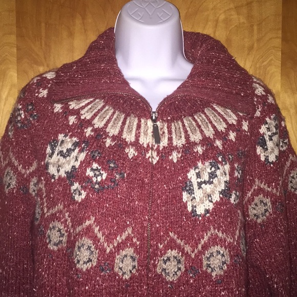 One on One Orange Zip-Up Cardigan Size XL - Picture 2 of 7